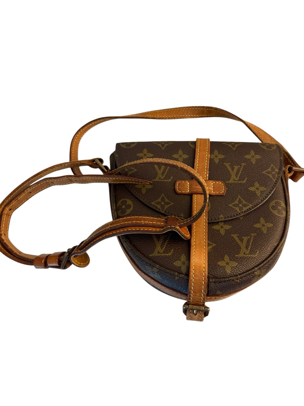 Louis Vuitton Monogram Saddle Crossbody In Brown And Tan